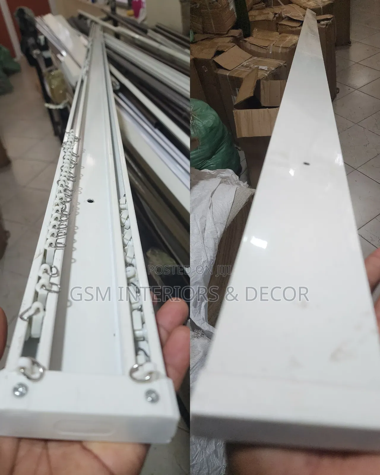 Aluminium Curtain Rails Double With Connecting Sheath