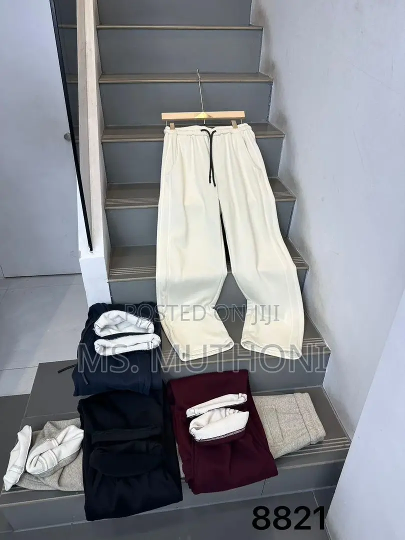 Warm Heavy Wide-Leg Unisex Fleece Sweatpants