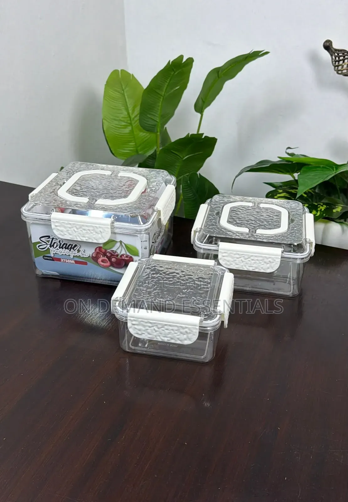 The 3PC Diamond Set Storage Containers