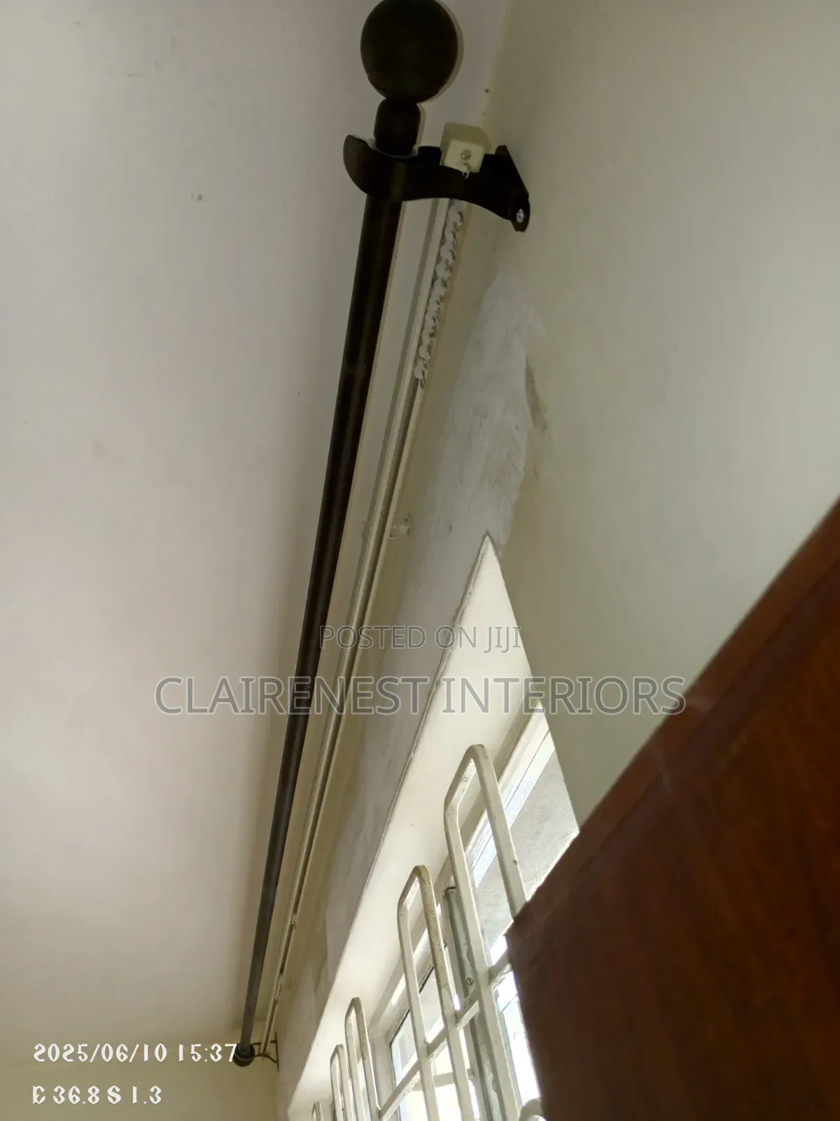Straight and Bended Windows Powder Coated Curtain Rods