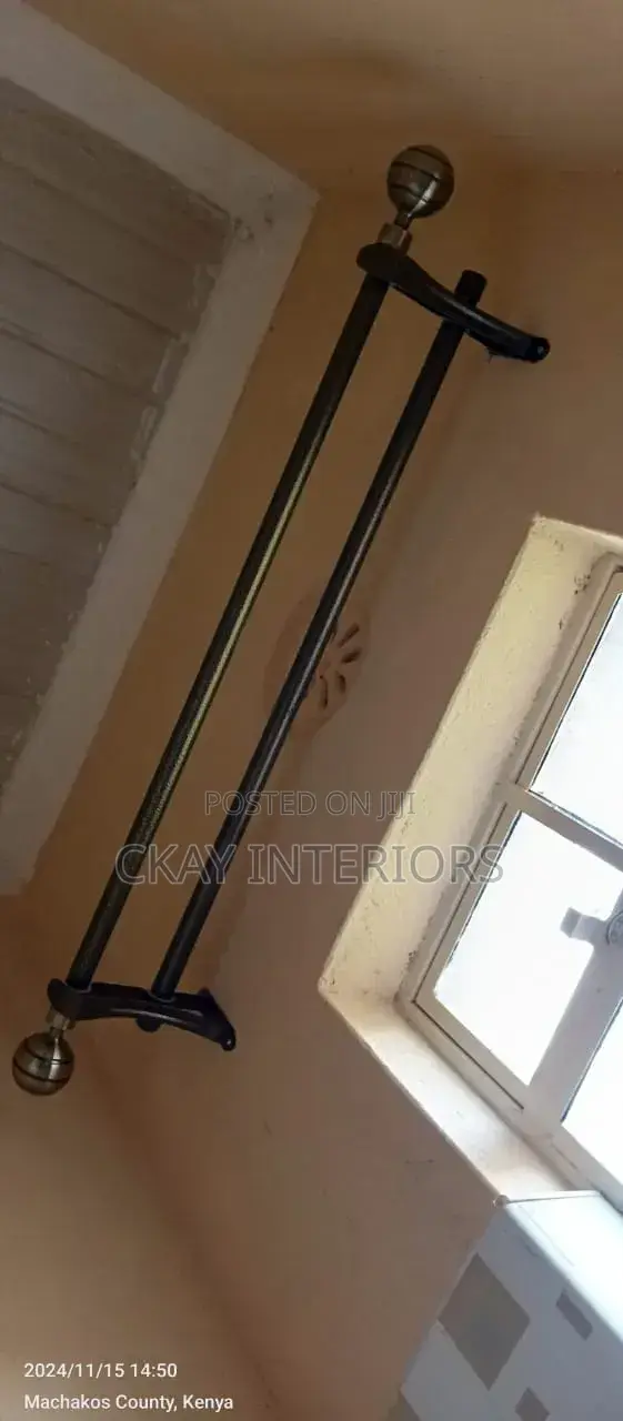 Powder Coated Heavy, Good Quality, Well Maintained Curtain Rods