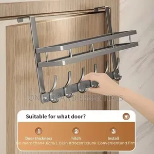 Over the Door Multipurpose Hanger With Hooks