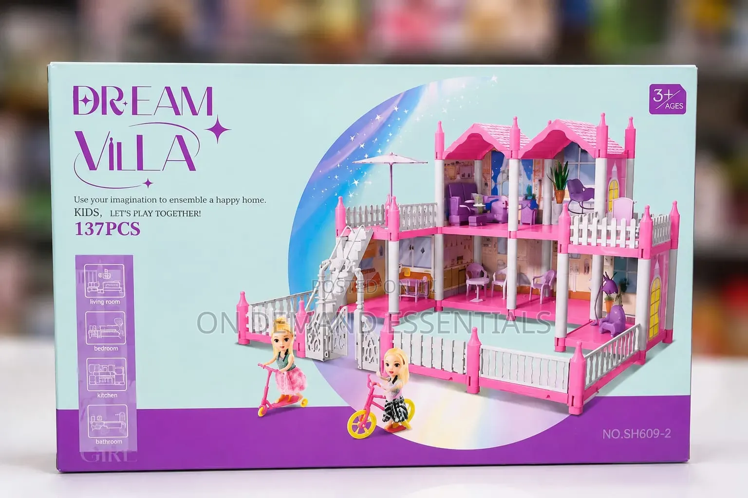 Dream Villa Dollhouse (137 PCS)
A Fun 137-Piece Dollhouse Playset