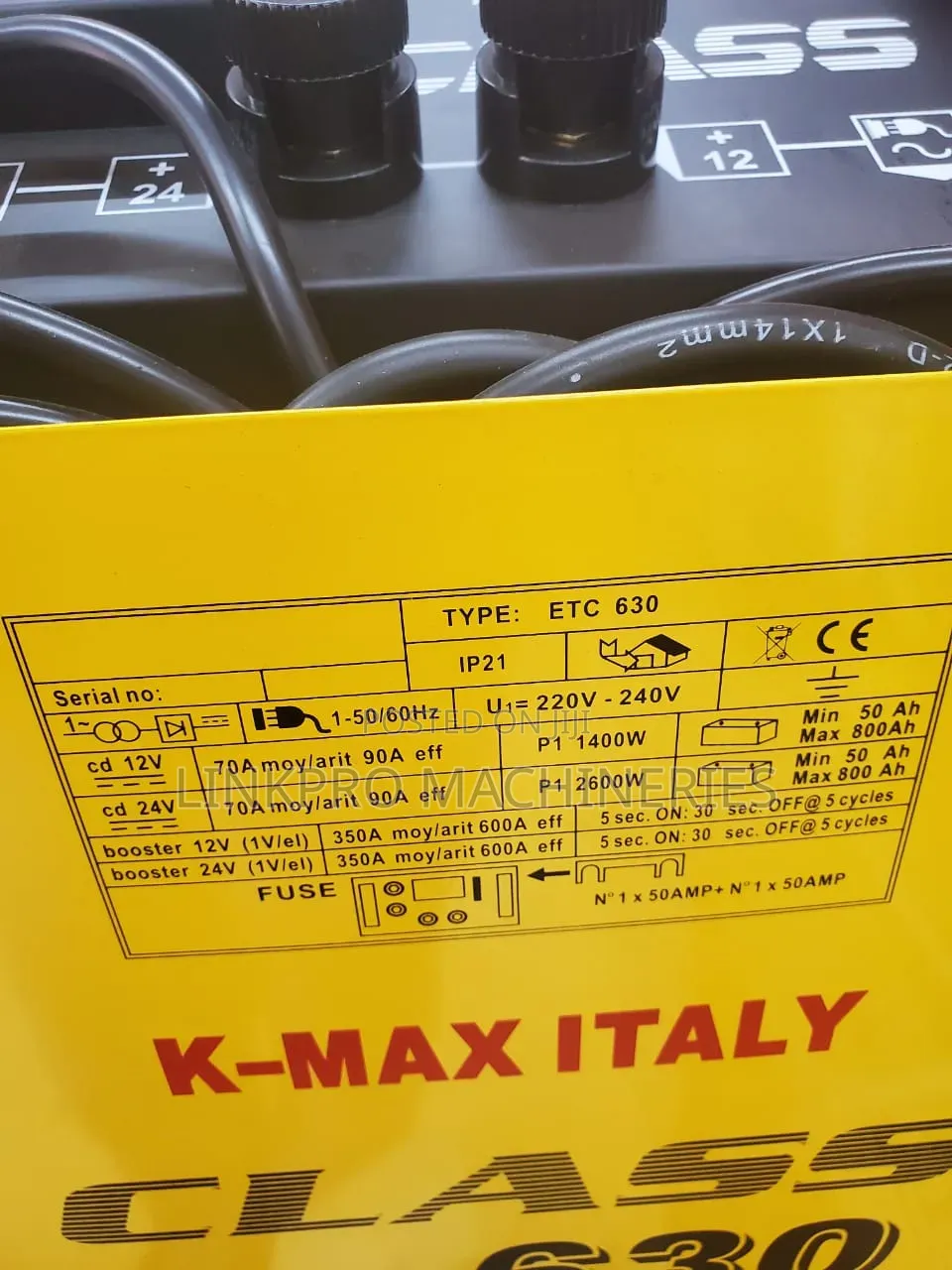 Kmax Italy Class 630 Battery Booster and Charger