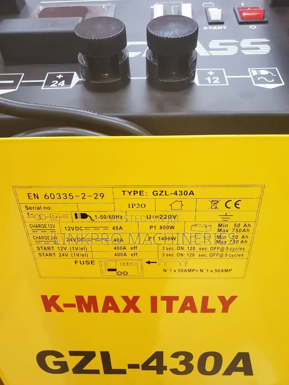 Kmax Italy GZL-430A Battery Booster and Charger