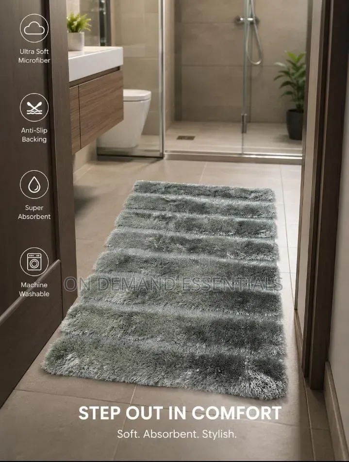 Ultra Soft Microfiber Bathroom Mat Size *50*8O* . Cm
