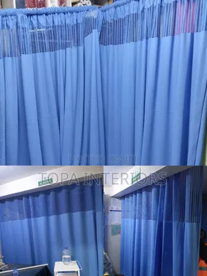 Blue Hospital Privacy Cubicle Curtains Supply and Installation