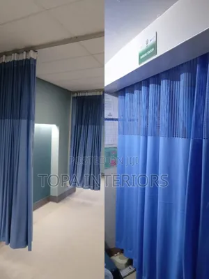 Blue Hospital Privacy Cubicle Curtains Supply and Installation
