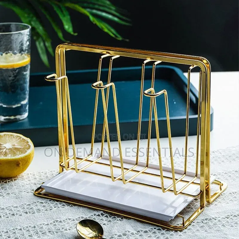 Modern Glass Cup Holder Set