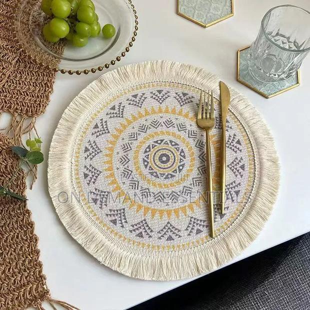 Boho Round Woven Placemats - 6pcs