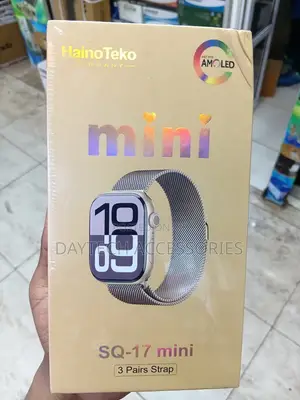 HainoTeko SQ-17 Mini Smart Watch AMOLED Display With 3 Straps.