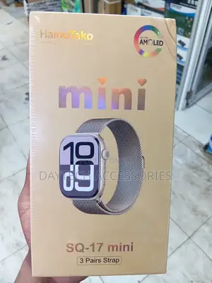HainoTeko SQ-17 Mini Smart Watch AMOLED Display With 3 Straps.