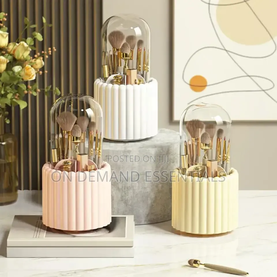 *Cosmetic Brush Storage Case 360 Rotating Makeup Brush Holder