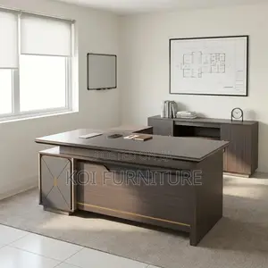 Office Desk; 1.6 Meter Executive Managers Desk in L Shape