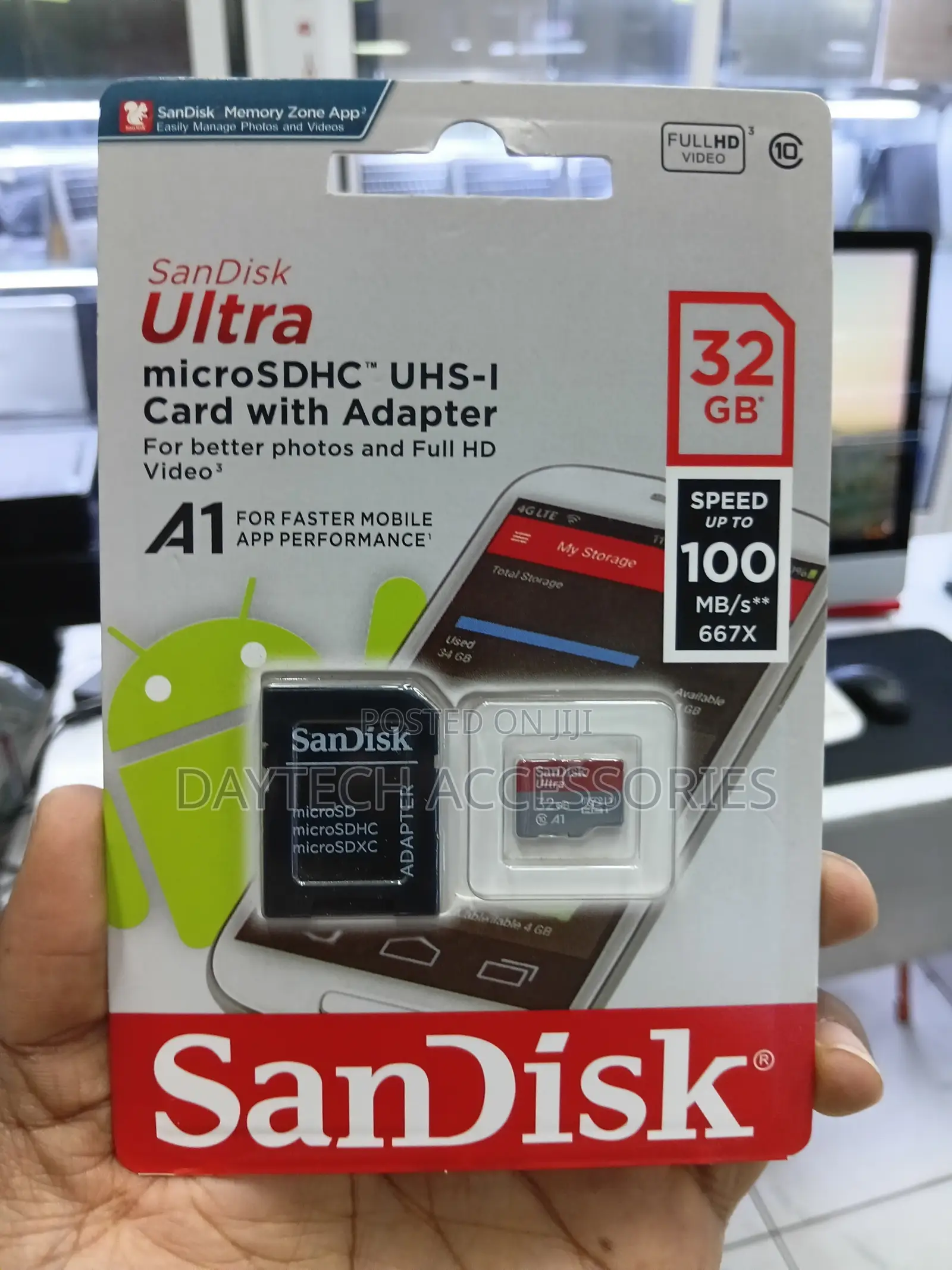 SanDisk 32GB Ultra microSDHC UHS-I Memory Card With Adapter - 100mb/S