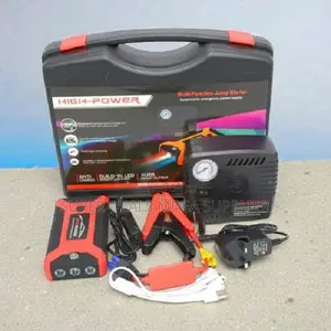 Fast Starting 12V 99800mAh Emergency Car Jump Starter Air Compressor
