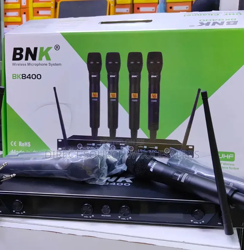  BNK BK8400 4-Channel Wireless Microphone System