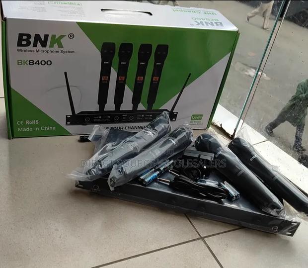 BNK 8400 UHF 4 Wireless Mics – Clear Sound – Best for Church Event