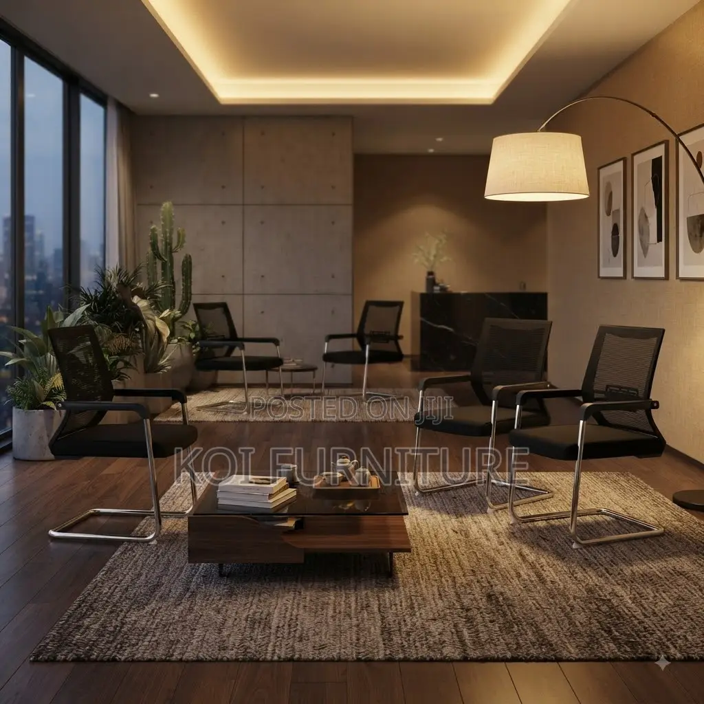 Office Chairs; Visitors High Back Sled Legs Mesh KOI Chairs
