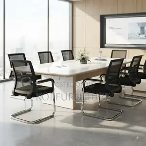 Office Chairs; Visitors High Back Sled Legs Mesh KOI Chairs
