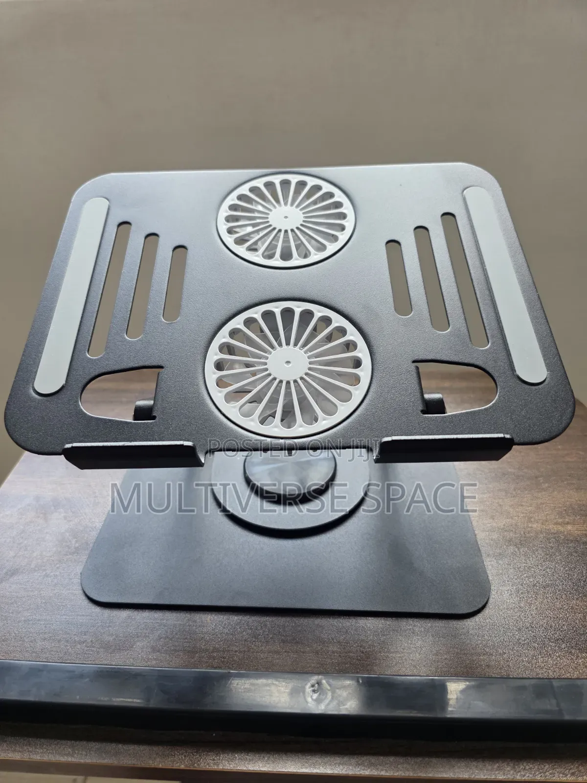 360 Rotating Cooling Fan Metalic Adjustable Tablet Laptop Holder Stand