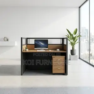 Office Workstation; Two Users Workstation With Privacy Partition