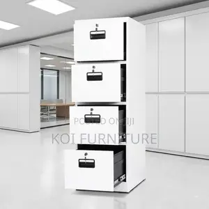 Office Cabinet; Four Lockers Cabinet With 4 Keys