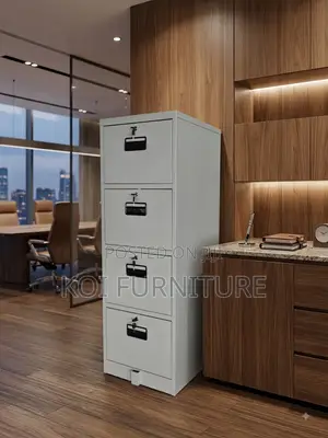 Office Cabinet; Four Lockers Cabinet With 4 Keys