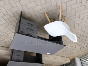 Modern Office Desk With Lockable Drawers White Eames Chair - Solid