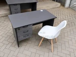 Modern Office Desk With Lockable Drawers White Eames Chair - Solid