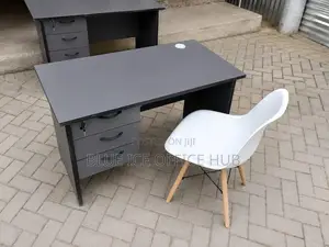 Modern Office Desk With Lockable Drawers White Eames Chair - Solid