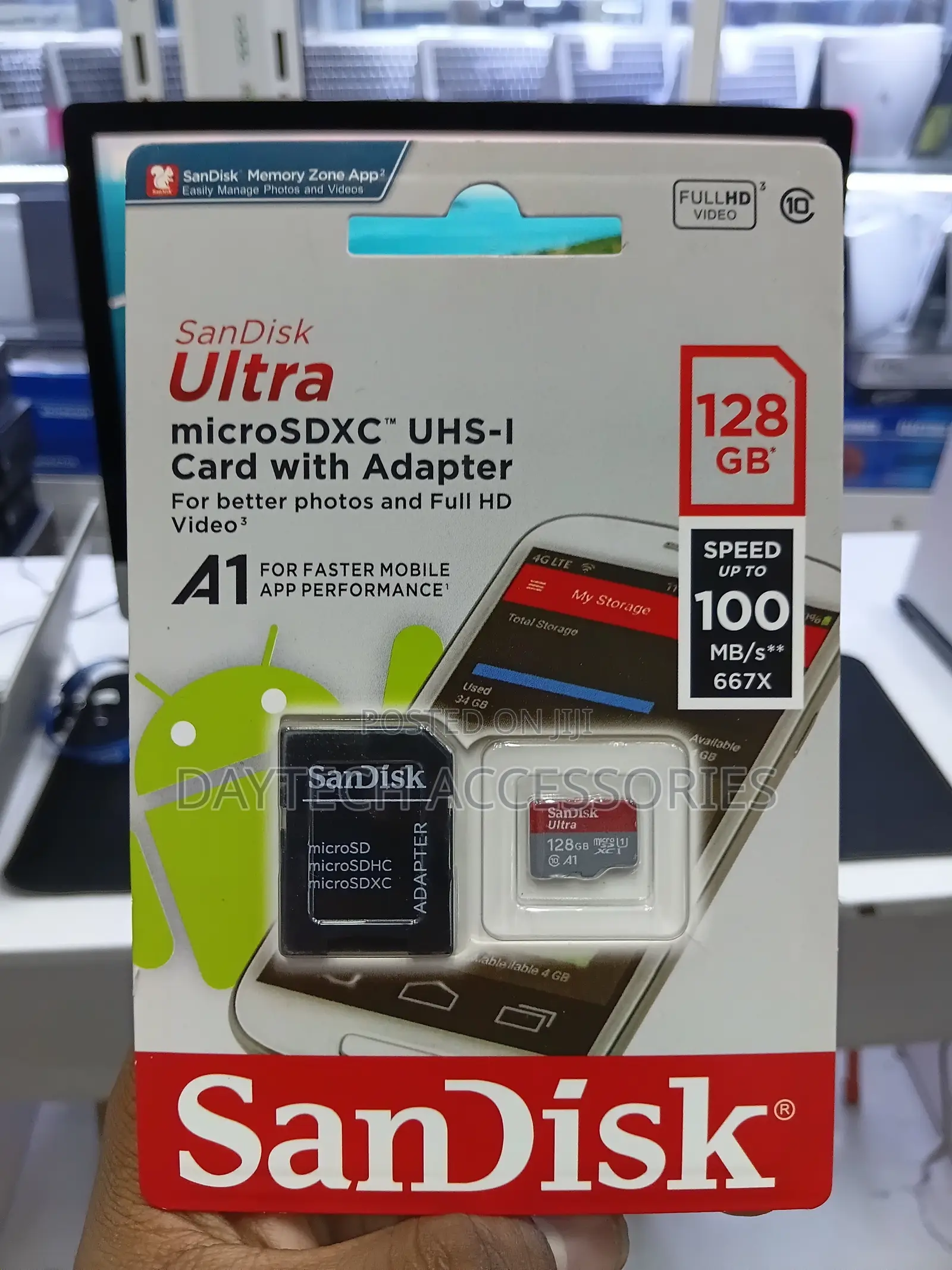 Sandisk A1 Micro SD 128gb Memory Card Ultra High Speed.