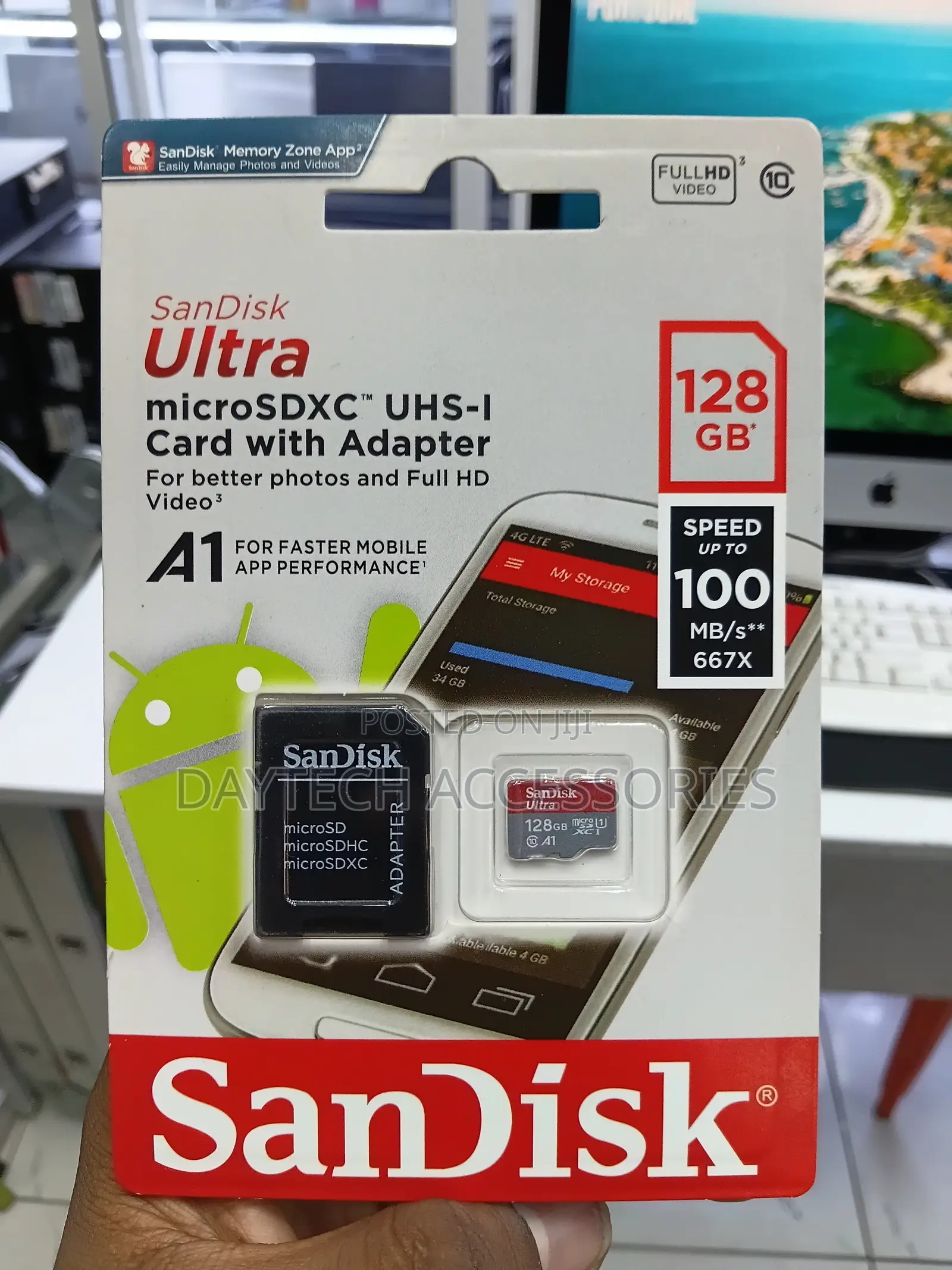 Sandisk A1 Micro SD 128gb Memory Card Ultra High Speed.
