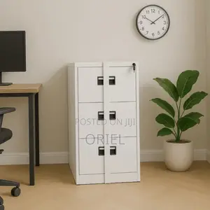 Office Cabinet : 3-Drawer Cabinet With Vertical Locking Security Bar