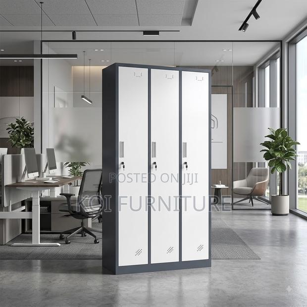 Office Cabinet; Three Large Doors Office Files Storage Cabinet