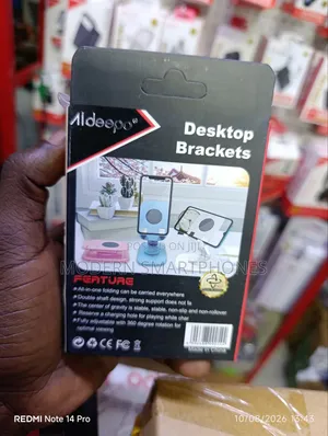 Aldeepo Desktop Folding Stand Bracket Desk Phone Holder