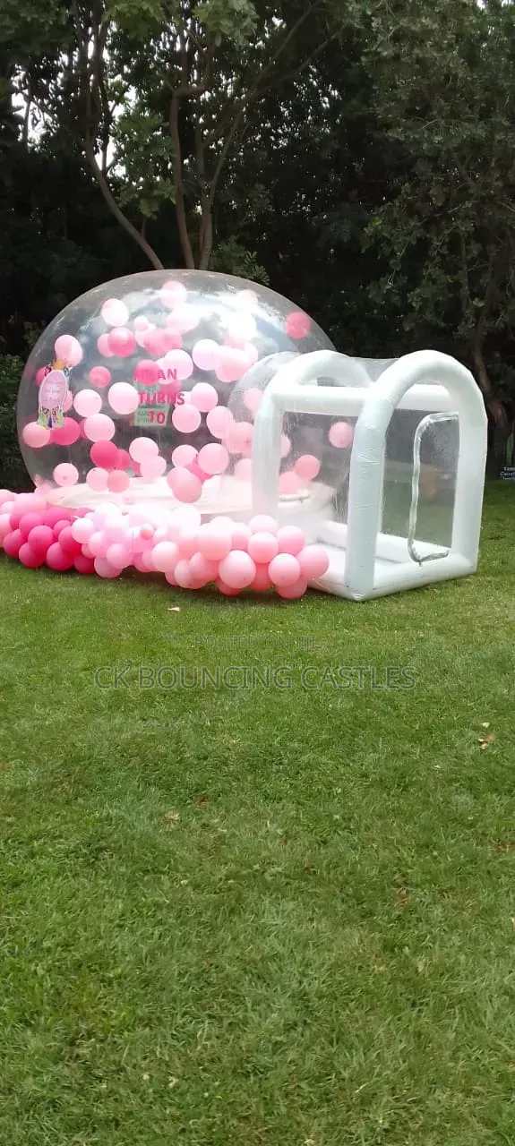 Bubble House Bouncing Castle With Balloon Decors for Hire