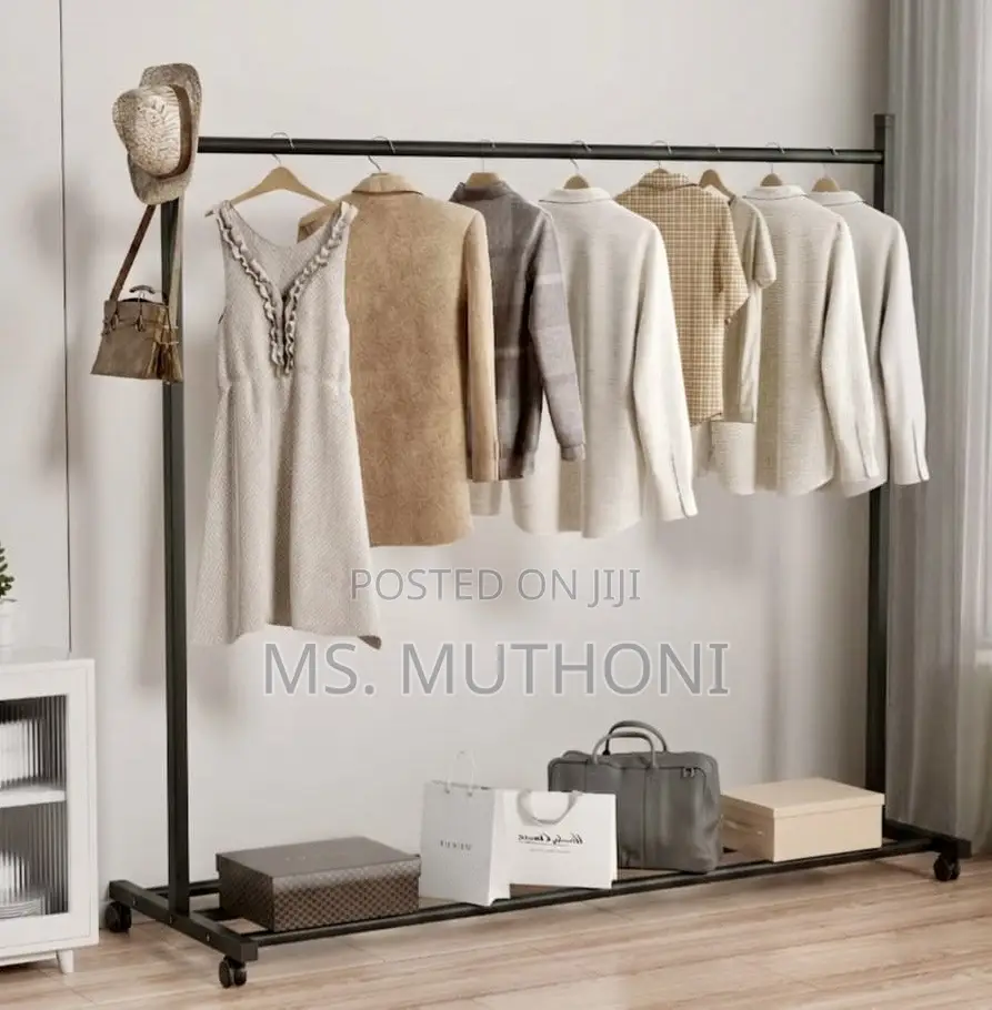 Heavy-Duty Rolling Garment Rack: (160 × 40 × 110 Cm*