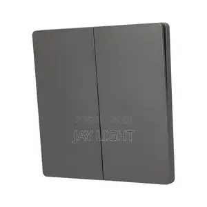 Wall Switch Tempered Glass Grey 2 Gang 2 Way Switch
