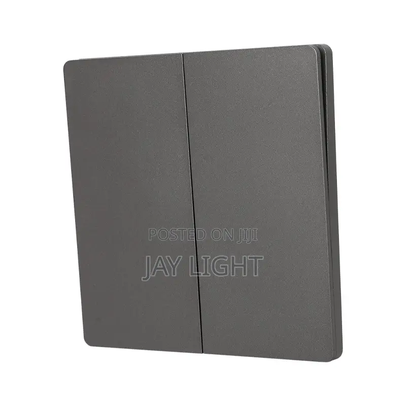 Wall Switch Tempered Glass Grey 2 Gang 2 Way Switch