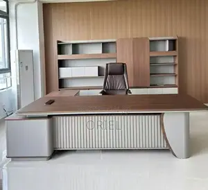 Office Desk : 2.4M L-Shaped Luxury C.E.O Desk