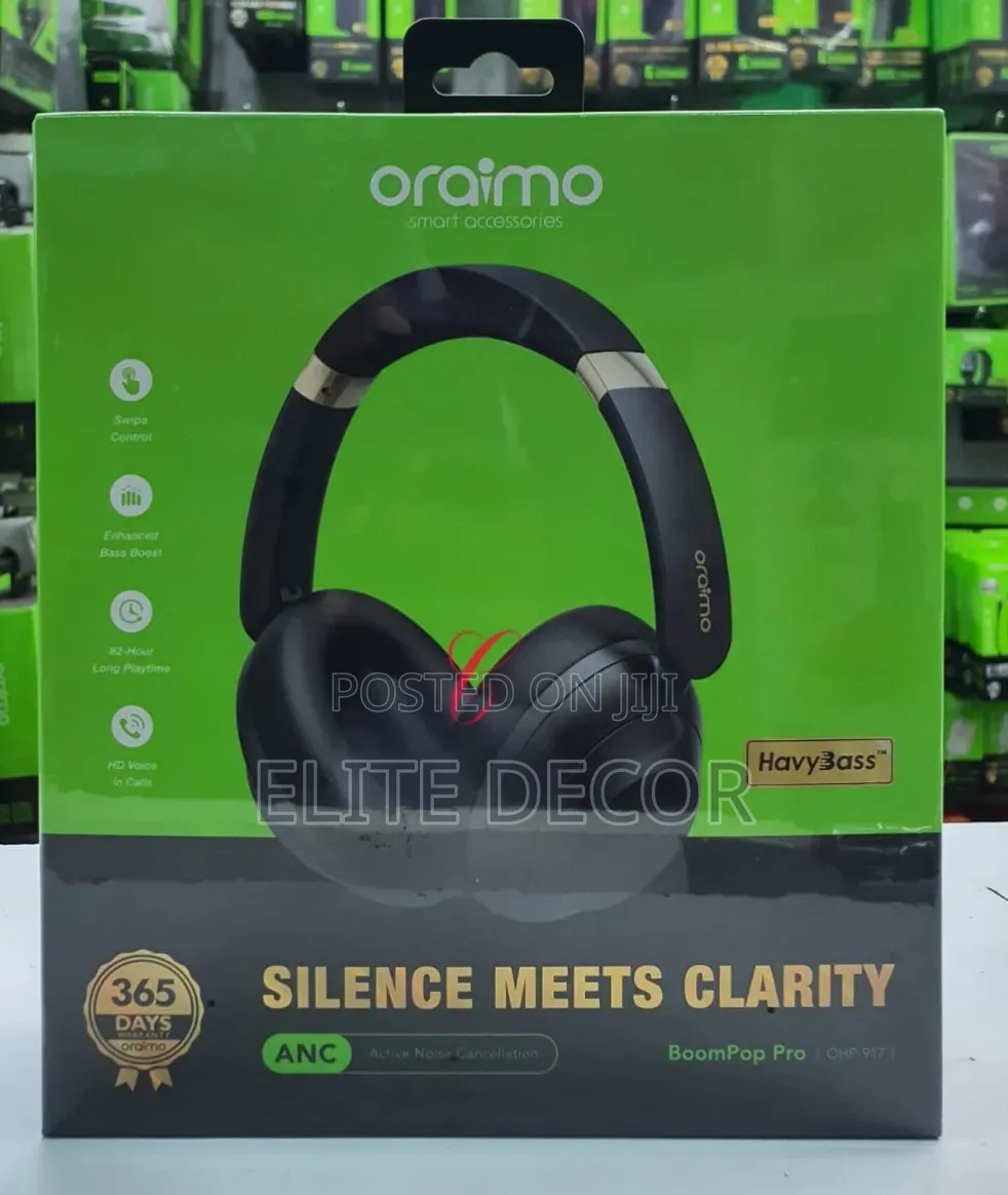 Oraimo BoomPop PRO OHP-917 ANC Wireless Over-Ear Headphones – 82Hrs