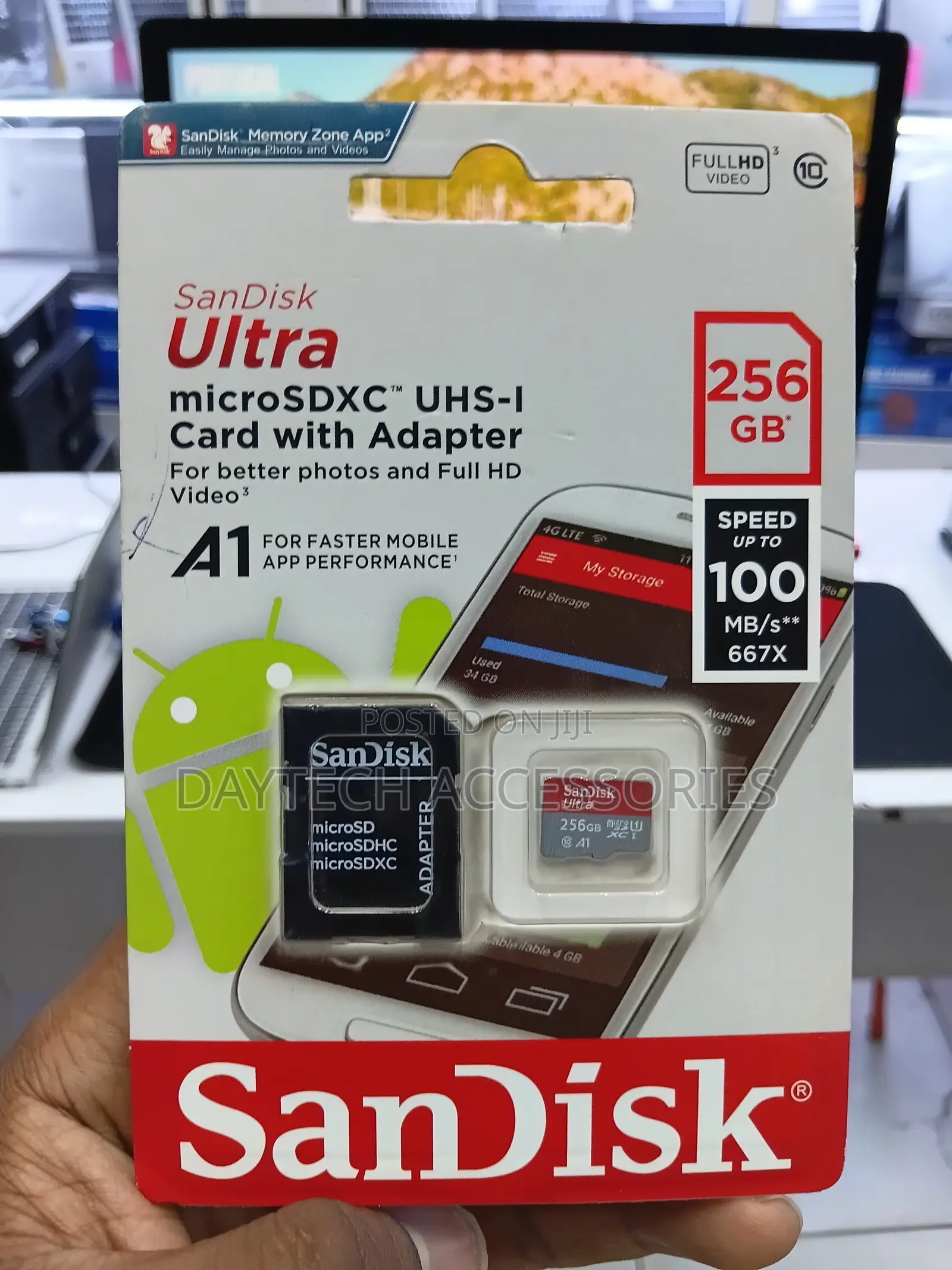 Sandisk Ultra Micro SD Memory Card 256GB 100mb/S