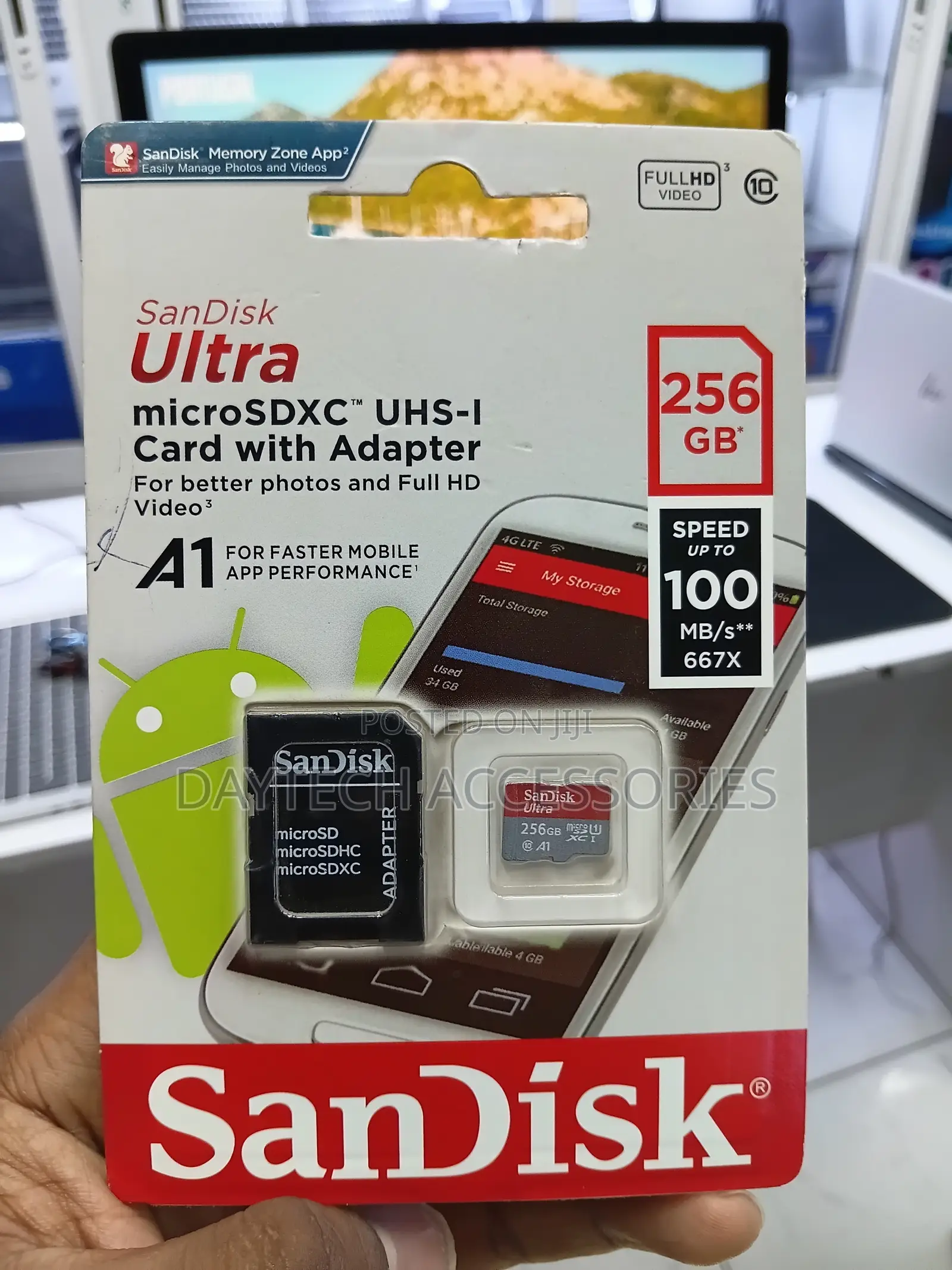 Sandisk Ultra Micro SD Memory Card 256GB 100mb/S