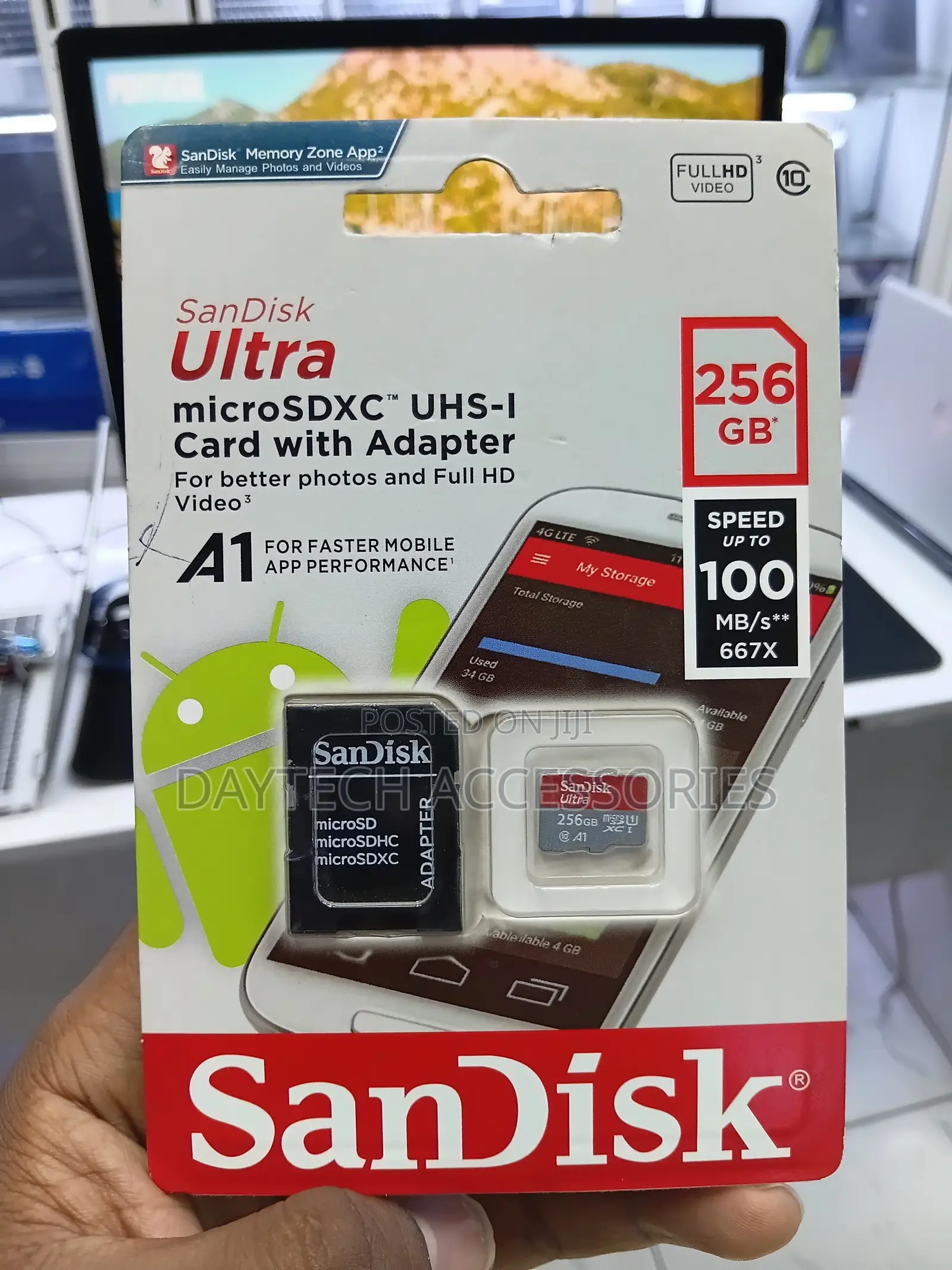 Sandisk Ultra Micro SD Memory Card 256GB 100mb/S