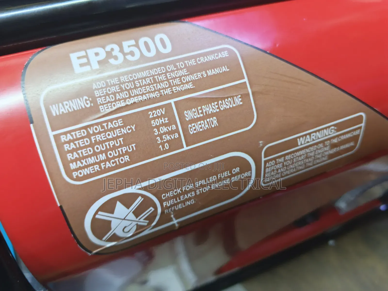Quality Honda 3.5kva Generator Machine Recoil Start