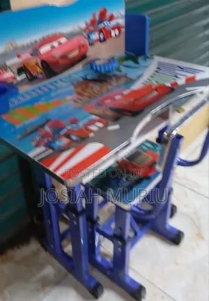 Kids Cartoon Racing Car Table and Chair Set