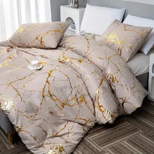 Modern Gold Marbled Luxury Duvet Cover