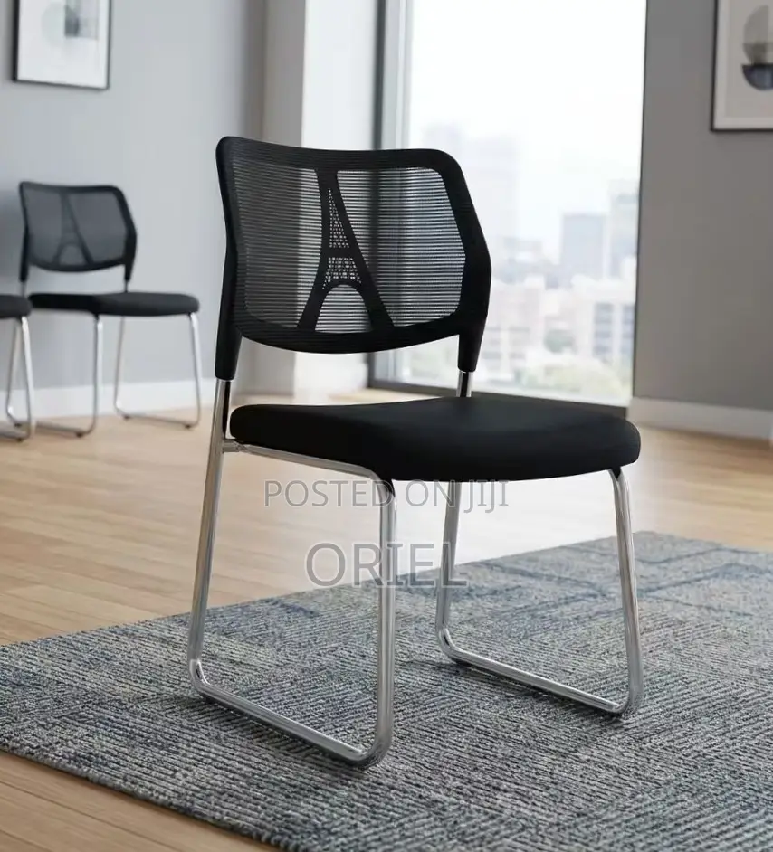 Office Chair : Cantilever Armless Mesh Reception Chair