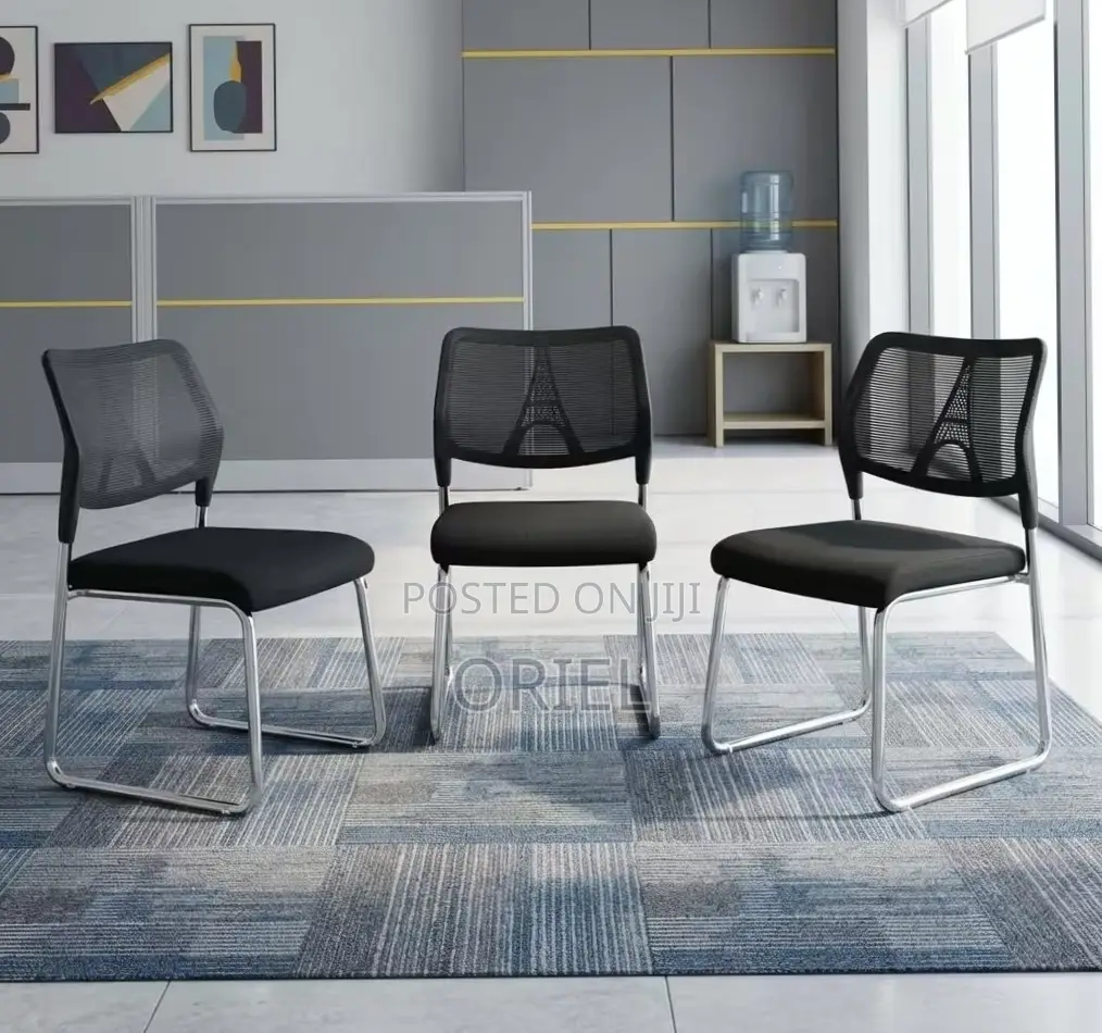 Office Chair : Cantilever Armless Mesh Reception Chair
